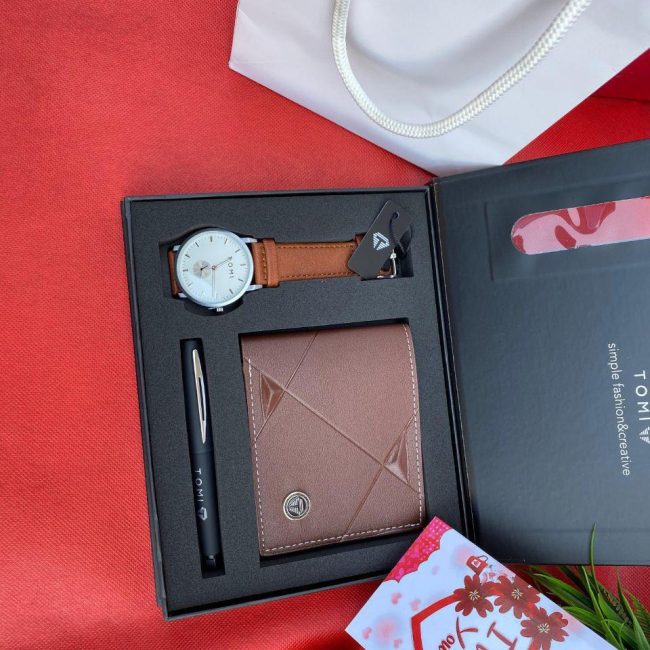 TOMI Men's 3-in-1 Gift Set – Watch, Wallet & Pen