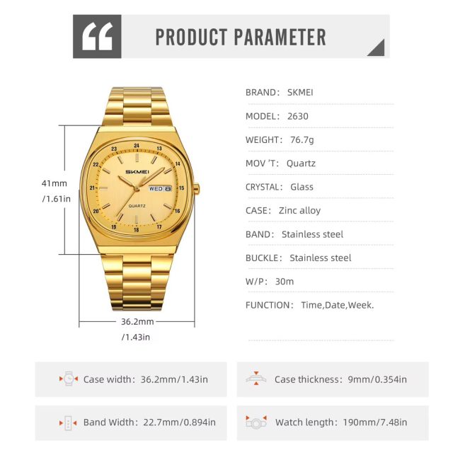 SKMEI 2630 GENTS WRIST WATCH