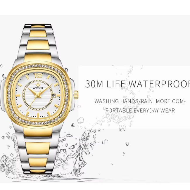 WWOOR 8874 Women's Luxury Square Watch