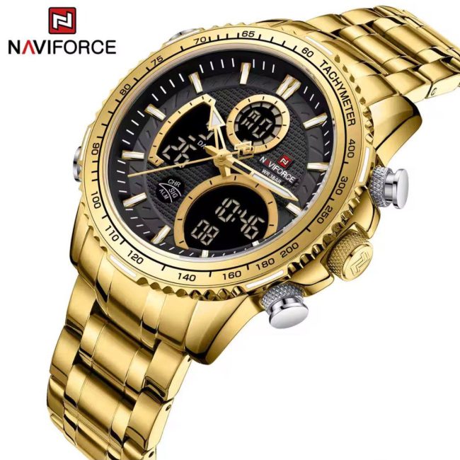NAVIFORCE 9182 Men's Luxury Dual Time Sport Watch