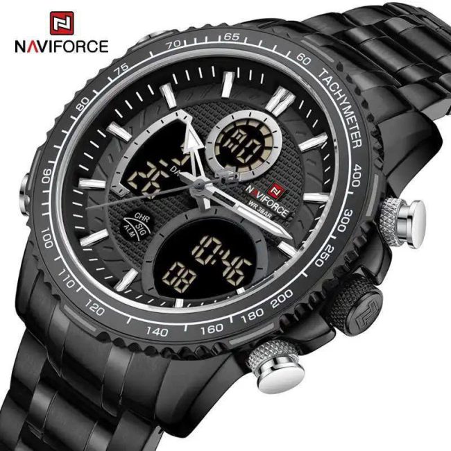 NAVIFORCE 9182 Men's Luxury Dual Time Sport Watch