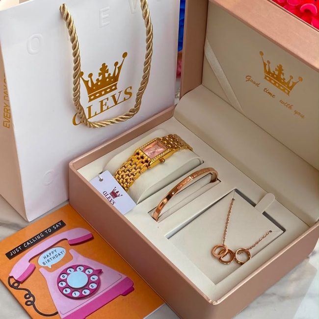 OLEVS Women's Watch & Jewelry Gift Set