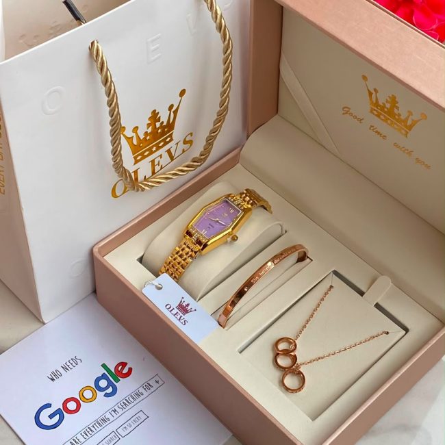 OLEVS Women's Watch & Jewelry Gift Set