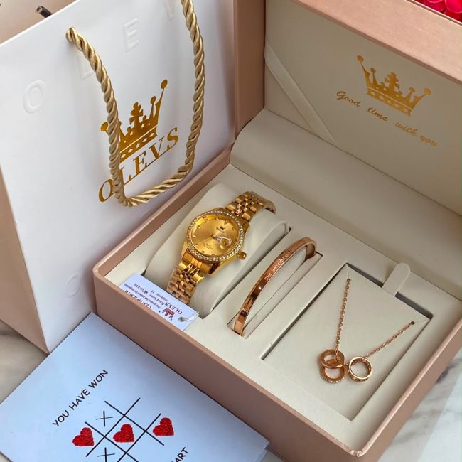 OLEVS Women's Watch & Jewelry Gift Set