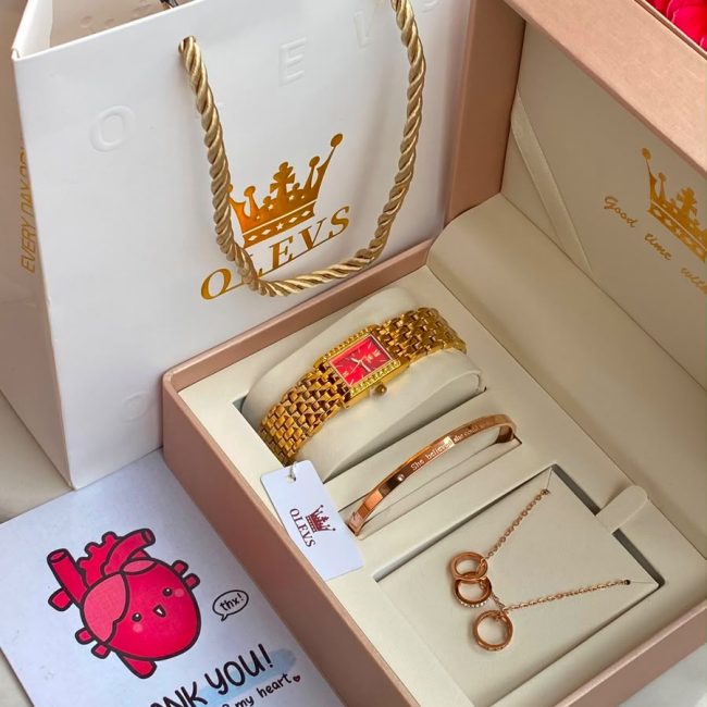 OLEVS Women's Watch & Jewelry Gift Set