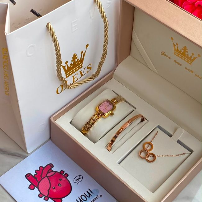 OLEVS Women's Watch & Jewelry Gift Set