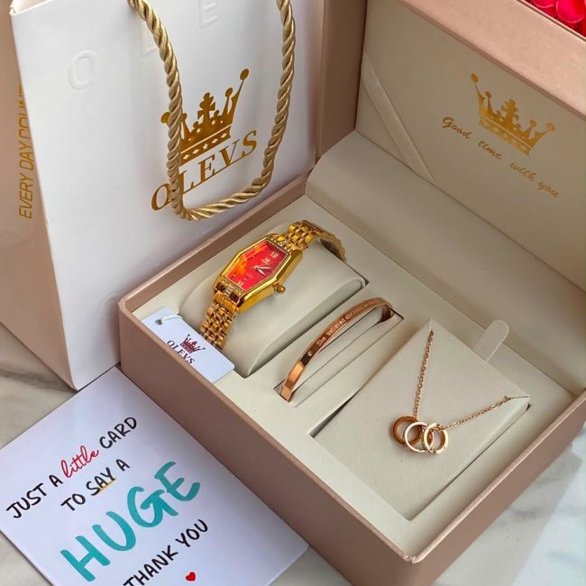 OLEVS Women's Watch & Jewelry Gift Set