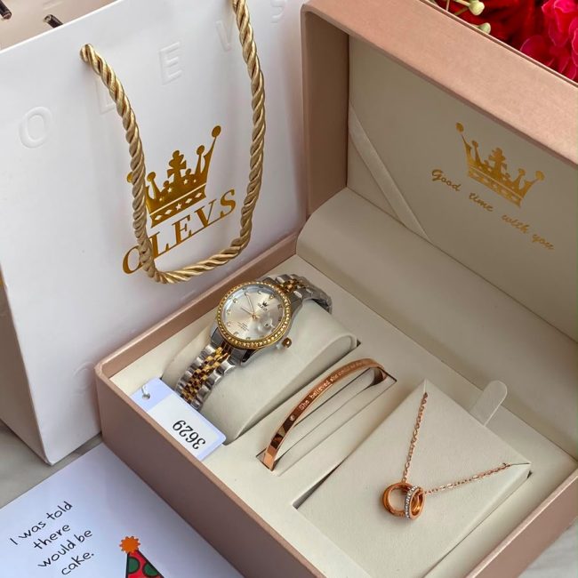 OLEVS Women's Watch & Jewelry Gift Set