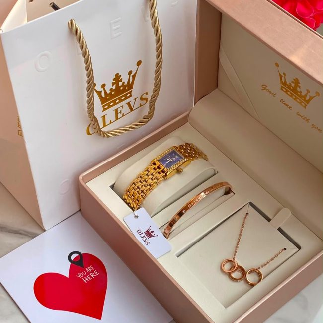 OLEVS Women's Watch & Jewelry Gift Set