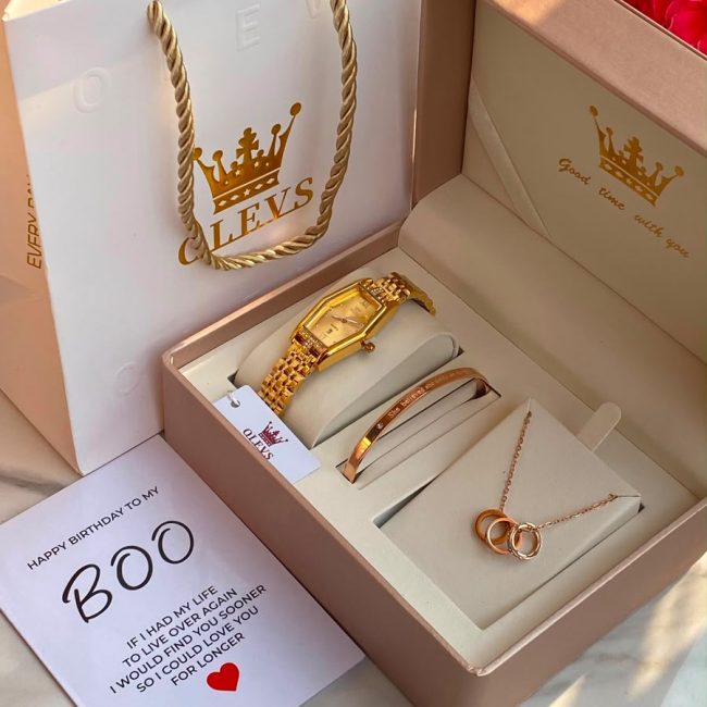 OLEVS Women's Watch & Jewelry Gift Set